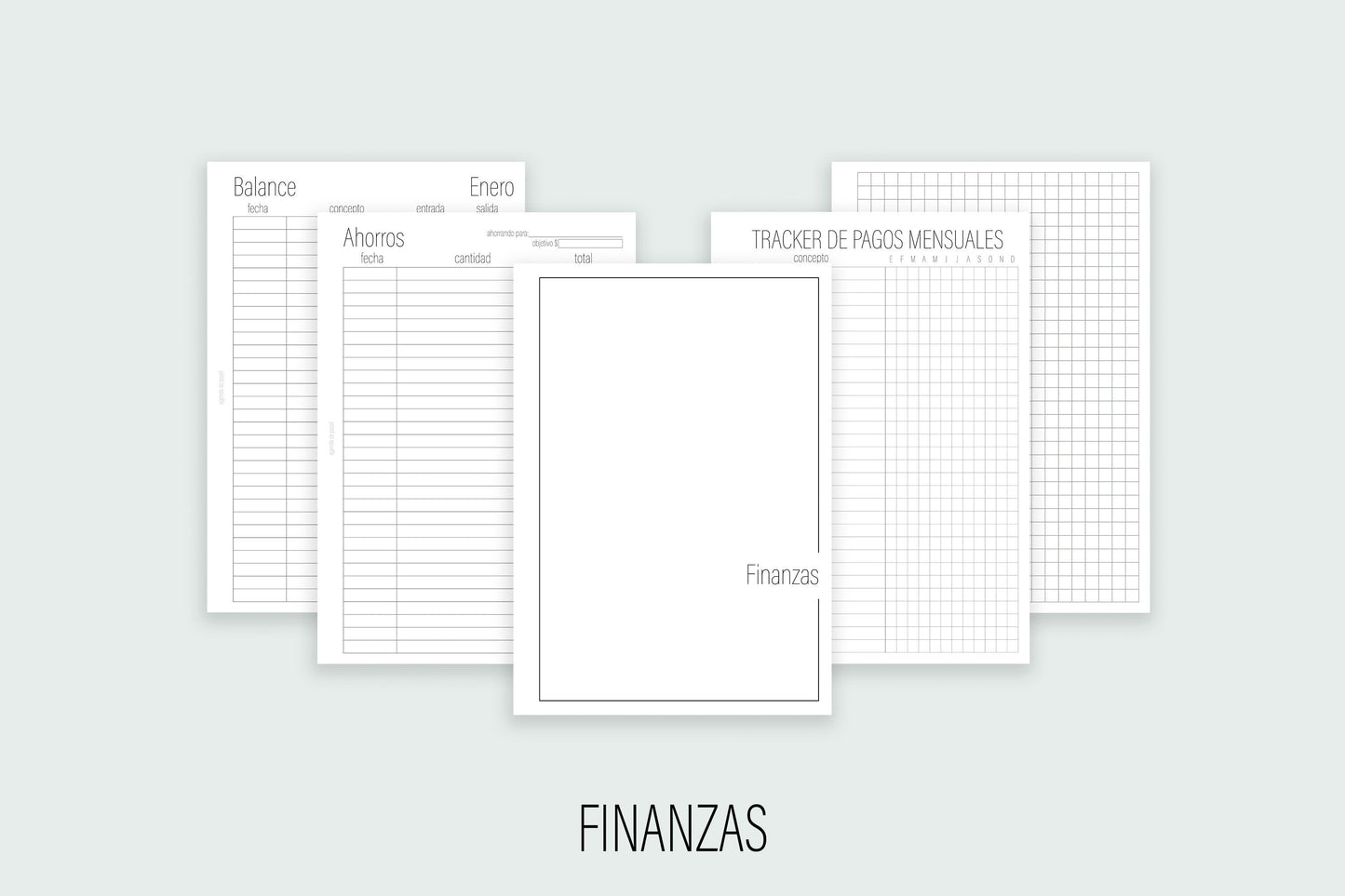 Inserto de Finanzas | Agenda de Papel