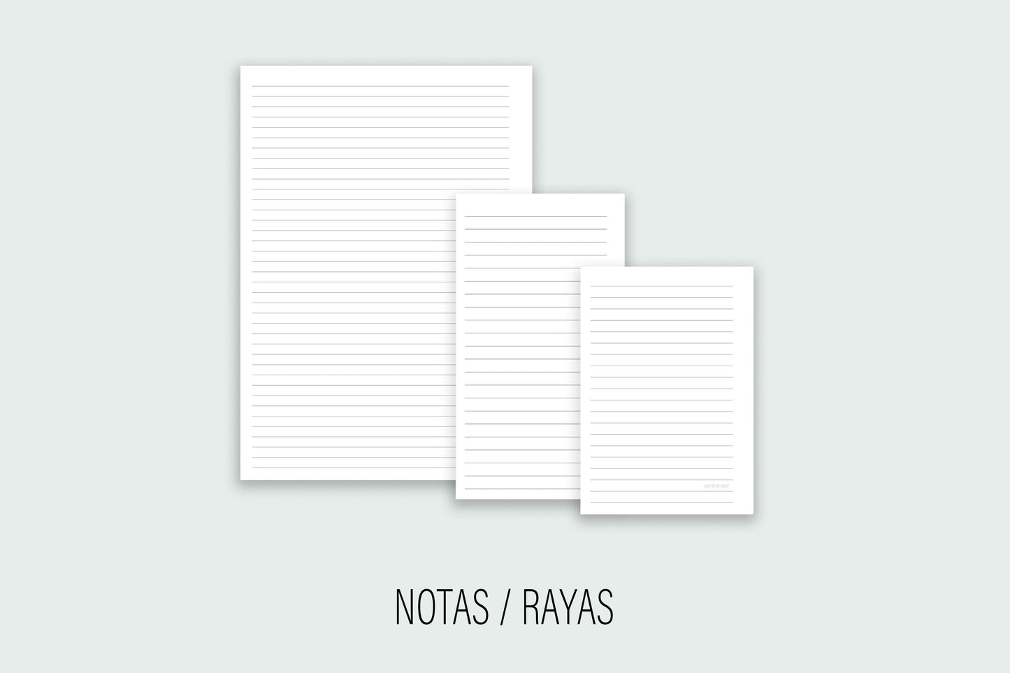 Inserto de Notas Rayas | Agenda de Papel