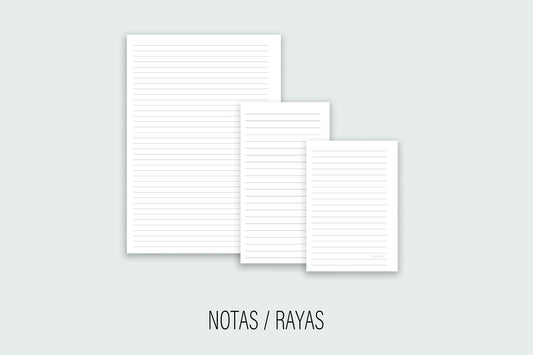 Inserto de Notas Rayas | Agenda de Papel