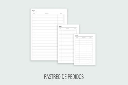 Inserto de Rastreo de Pedidos | Agenda de Papel