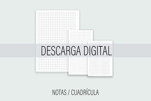 Inserto de Notas Cuadrícula / DESCARGA DIGITAL | Agenda de Papel