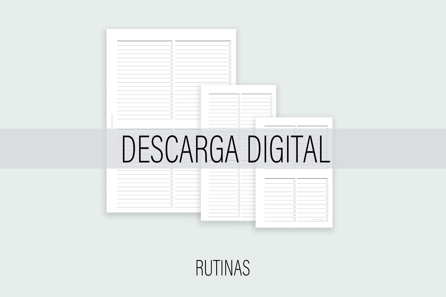 Inserto de Rutinas / DESCARGA DIGITAL | Agenda de Papel